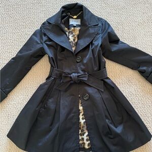 A.B.S Silver Label Women's black short trench coat